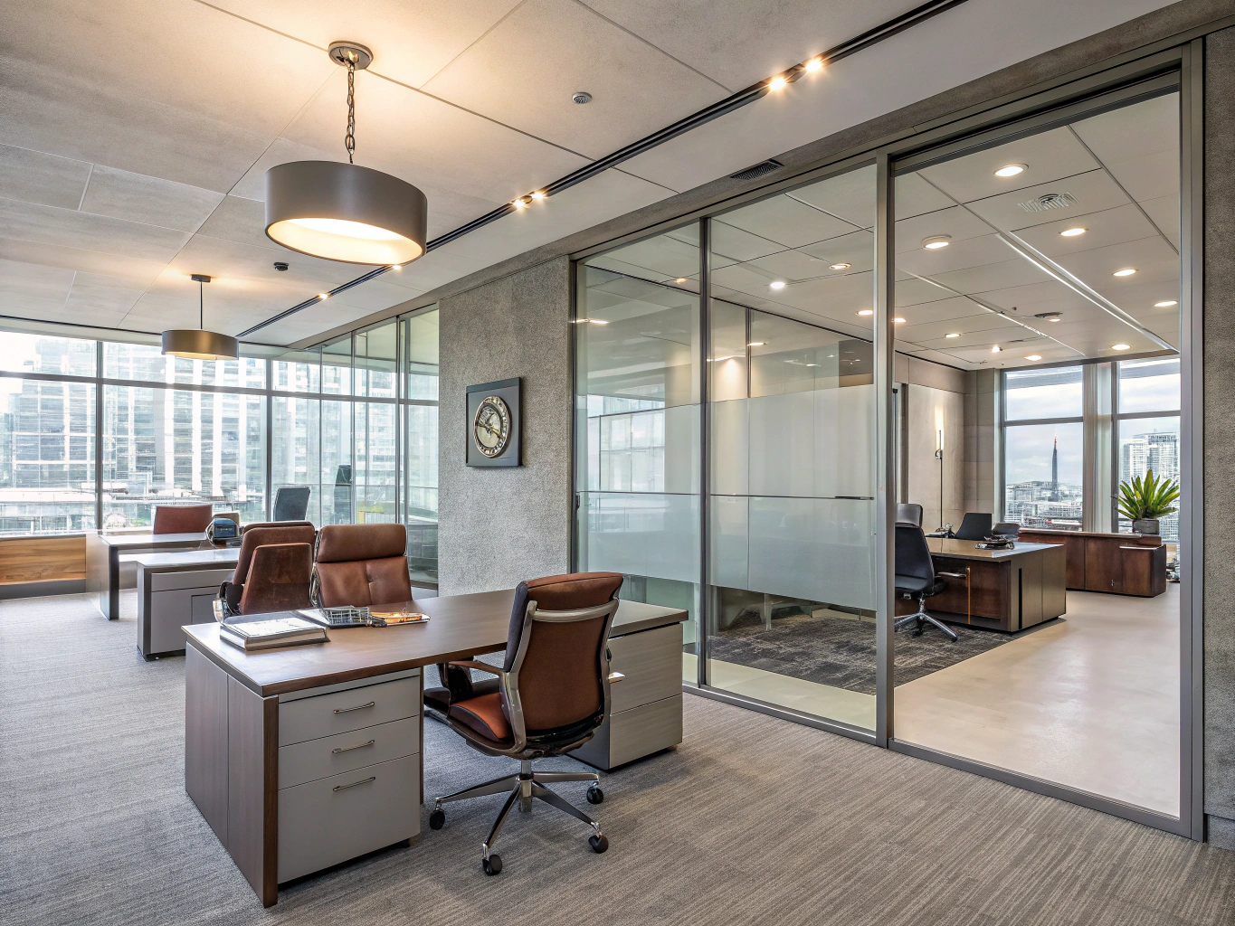 Modern executive office sharing setup at Sterling VA location