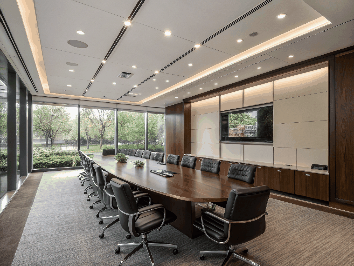 Executive leadership summit boardroom layout at 45365 Vintage Park Plaza