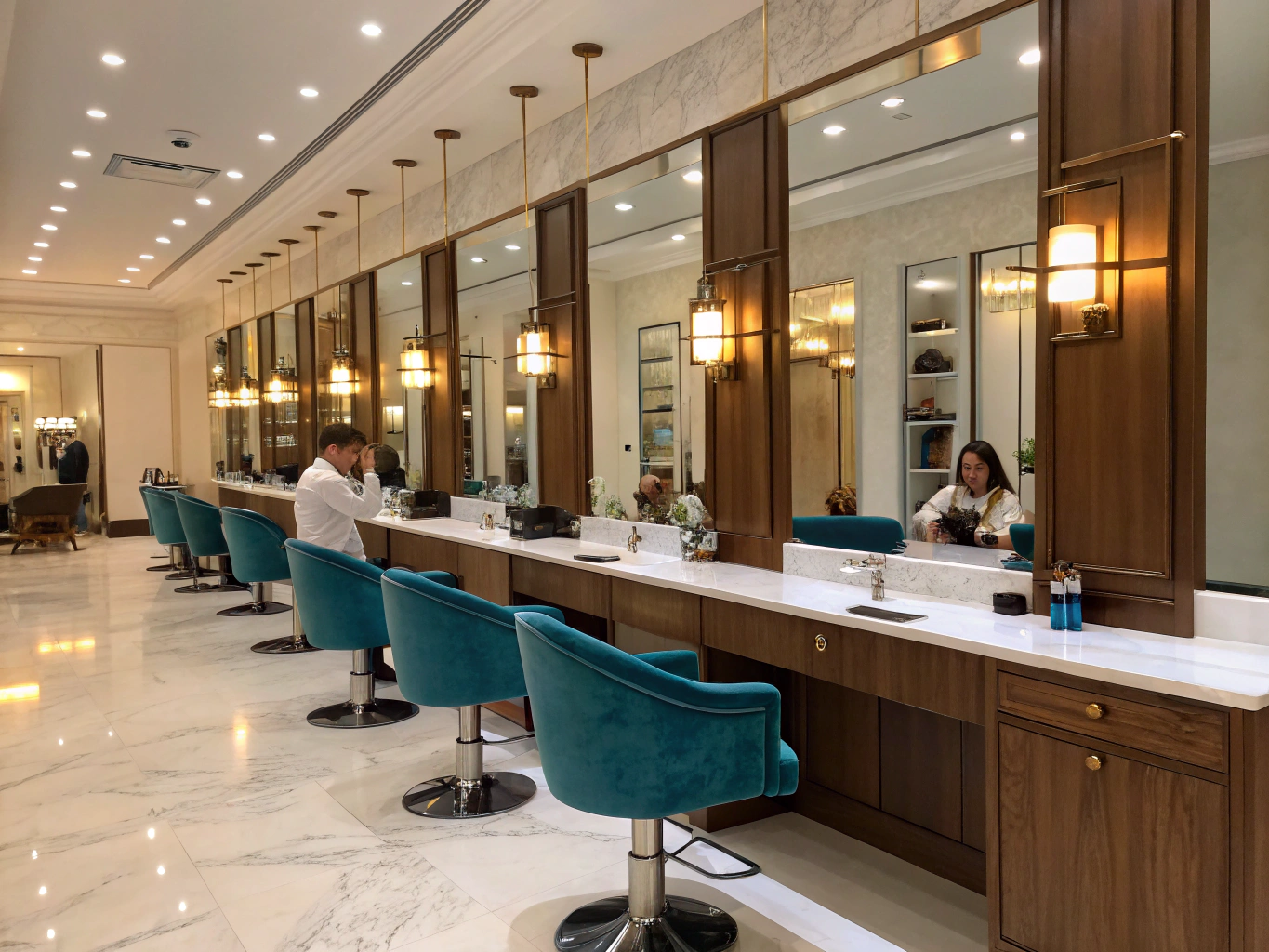 Modern luxury beauty salon and spa suite layout inside Vintage Park Plaza