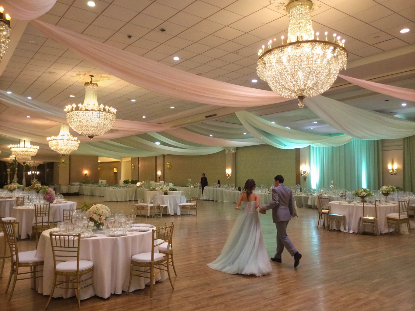 Elegant wedding reception hall venue at Kingdom Holdings LLC